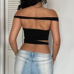 Off the Shoulder Black Cut Out Top XS Photo 2