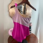 Old Navy Women’s Colorblock Pink and Purple One-Shoulder Swimsuit Osxe Small Photo 5