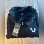 True Religion  RIBBED FAUX FUR ZIP Size XL Photo 9