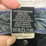 Akademiks Washed Out Black Gray Purple Embroidery Low Rise Bermuda Jean Short 34 Photo 9