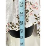 American Rag  Ivory Floral‎ Ruffle Long Sleeve Smocked Tie Crochet Size XL Photo 3