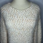 Buffalo David Bitton Peach White Knit Fuzzy Mohair Sweater Medium Photo 1