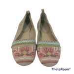 Latigo  Basia Embroidered Tan Suede Ballet Flats 9M Photo 1