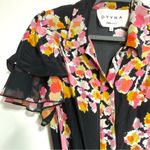 Dyvna Print Silk Shirtdress in Pink Floral Bouquet with Braided Belt 10 Photo 1