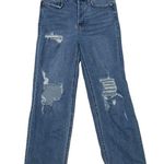 Wild Fable Distressed High Rise Button Fly Straight Leg Medium Wash Denim Jeans Photo 0