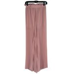 HYFVE  Size S Woman Pleated High-Waisted Wide-Leg PantsPink Polyester Lightweight Photo 1