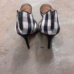 Neiman Marcus  Womens 7 Shootie Black White Gingham Preppy Business Pump Shoes Photo 3
