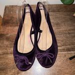 Lily Morgan Womens 9M Purple Velvet Ballet Flats Bow Detail Casual Workwear Chic Size 9 Photo 3