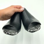 Calvin Klein Black and White Snake Print Mule Open Toe Heels Size 10 Photo 7