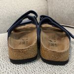 Birkenstock  Birki's Madura Blue‎ Patent Leather Two Strap Velcro Sandal Photo 3