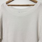 Aerie OFFLINE by  Home Stretch Sweater Size Large White Boatneck Off The Shoulder Photo 3