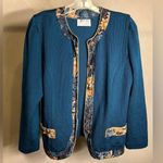 Jeffrey & Dara Petite by Linda Hutley Women’s VTG 3/4 Sleeve sweater,USA|Size:10 Blue Photo 13