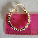 Gold Filled Hoop Earrings Evil Eye Butterfly Blue Photo 6