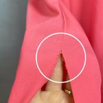 Kaftan Pink Scalloped Sleeve Notched Neckline Pink Maxi Dress Size Medium Caftan Photo 6