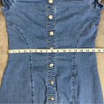 Guess  Y2K Stretch Denim Off Shoulder Button Front Dress Size L Photo 6
