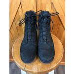 Timberland Black Nubuck Leather Waterproof Lace Up Sz 7.5 Read Photo 1