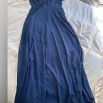 ASOS  Navy Blue Maxi Dress with Lace Detail Photo 0