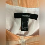 Forever 21  Peach/White Checkered Sleeveless Tank Sundress‎ Lined Linen Size M Photo 5