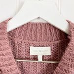 Lucky Brand Open Stitch Pullover Crewneck Knit Sweater Chunky Pink Boho Small Photo 4