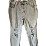 NWT! A Beautiful Soul Light Wash Distressed Cropped Jean Size 16 Blue Photo 0