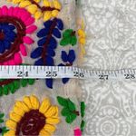 Sweet Sinammon Multicolor Floral Paisley Yarn Embroidered Blouse Top Small Pink Photo 8