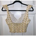 LNA Revolve Yellow Eyelet Floral Maggie Cropped Top Photo 4