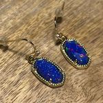 Kendra Scott Lee Gold Drop Earrings in Indigo Kyocera Opal Photo 4