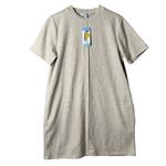 Steve Madden Dress Womens L Tan Short Sleeve Sweater Shift Dress Comfort NWT Photo 2