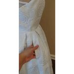 Chi Chi London White & Silver Rose Jacquard Wedding Gown Maxi Dress by Minuet from Modcloth NEW Photo 3