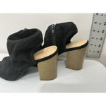 Apt. 9 Womans  Size 7 M 73277 Black Slip On Peep Toe Zip Sling Back Heel Photo 3