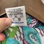 Rima Beachworld Tunic L/XL Sheer Peacock Chiffon Cover Up Boho Festival Beach Size L Photo 2