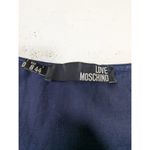 Love moschino  Pinafore Dress – Women's M Navy White Piping Pockets Flaw Photo 2