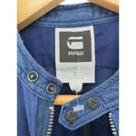 G-Star  Women Raw 1/4 Zip Dress Size Medium Sleeveless Elastic Waist Pockets Blue Photo 4