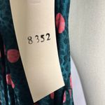 Queen B Maternity London Polka‎ Dot Satin Maxi Dress Teal Red Ruffle Hem Size 16 Green Photo 11