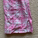 American Eagle Pink Grey Plaid Pajama Pants Women’s Size Small Stretch FLAWS Photo 5