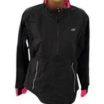 New Balance NBx Jacket Half Zip Fleece Lined Black Pink M WRT7308 Photo 0