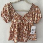 Eyeshadow  Womens Sweetheart Neck Short Sleeve Babydoll Top XS Photo 2