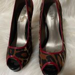 Guess Sexy  red Cheetah heels Photo 5