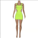 Lovers + Friends In My Moment Mini Dress Size XS Bodycon Cutouts Neon Green Photo 11