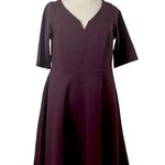 City Chic New Midi Dress A-line Ponte Knit Burgundy Wine Women’s Plus Size L/20 Photo 2