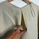 Massimo Dutti NWT Linen Blend Short Dress W/ Voluminous Sleeves Cream Size Small Photo 8