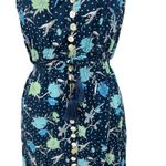Tiare Hawaii Ryden Maxi Dress Strapless Floral Dot Print Navy Blue One Size Photo 2