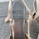 Vintage Mootsie Tootsie Champagne Cream Satin Rhinestone Slingback Dressy Heels Size 8.5 Photo 3