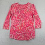 Lilly Pulitzer  Holly Top‎ XS Pink Pout Paisley Long Sleeve Tunic Top NWT Photo 8