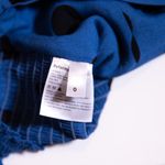 Reformation Marjorie Sweetheart Neck Crepe Smocked Back Long Sleeve Porto Blouse Photo 2