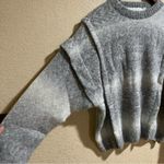 IRO  Valya Gray Ombre Ruffle Oversized Crewneck Sweater medium Photo 2