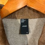 Cider  Women’s Oversize Brown W/Roses & Letters Jean Jacket Sz S-EUC Photo 6