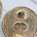 Vintage Gay Boyer Clip On Earrings Faux Pearl with Gold Tone Halo Photo 5