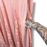 We Are HAH (Hot As Hell) Mama C Long Sleeve Copper Rose Sheer Lace Maxi Dress Pink Size M Photo 5