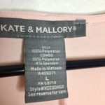 Kate & Mallory Peach blouse- V- neck symmetrical sheer hem Photo 4